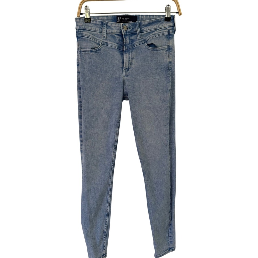 Gap High Rise Universal Legging Jeans Light Wash Blue Skinny Size 4/27 Regular